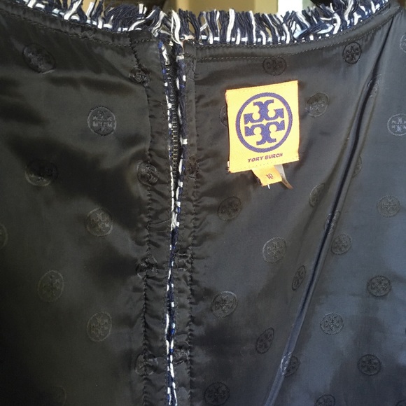 EUC Tory Burch Petula Tweed Sleeveless Sheath Dress (Size 10) - Picture 7 of 8